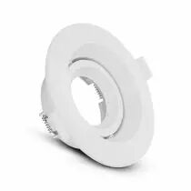 COLLERETTE 1/4 DE TOUR SUPPORT DE SPOT DIA 80MM BLC ROTATIF BL PC (77043)