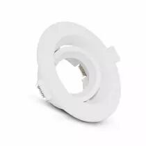COLLERETTE 1/4 DE TOUR SUPPORT DE SPOT DIA 80MM BLC ROTATIF BL PC (77043)