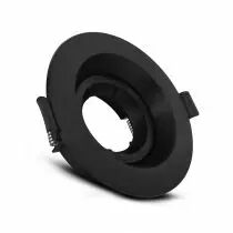 COLLERETTE 1/4 DE TOUR SUPPORT DE SPOT DIAM 80MM NOIR ROTATIF BL PC (77044)