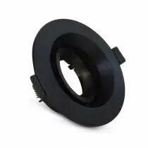 COLLERETTE 1/4 DE TOUR SUPPORT DE SPOT DIAM 80MM NOIR ROTATIF BL PC (77044)