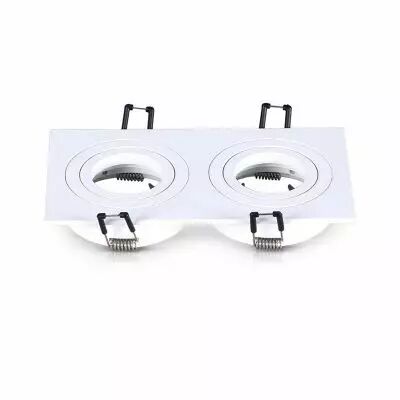 COLLERETTE CARRE DECLIPS SUPPORT DE SPOT 175 X 93MM DOUBLE BLC ORIENT (7717)