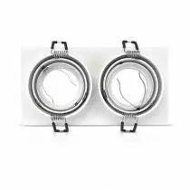 COLLERETTE CARRE DECLIPS SUPPORT DE SPOT 175 X 93MM DOUBLE BLC ORIENT (7717)