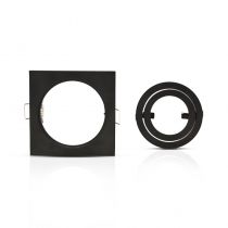 COLLERETTE CARRE DECLIPS SUPPORT DE SPOT 88 X 88MM ALU NOIR (77121)