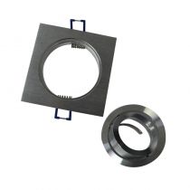COLLERETTE CARRE DECLIPS SUPPORT DE SPOT 92 X 92MM ALU ORIENT (7713)