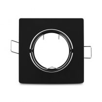 COLLERETTE CARRE SUPPORT DE SPOT 82 X 82MM NOIR ORIENT  (77080)