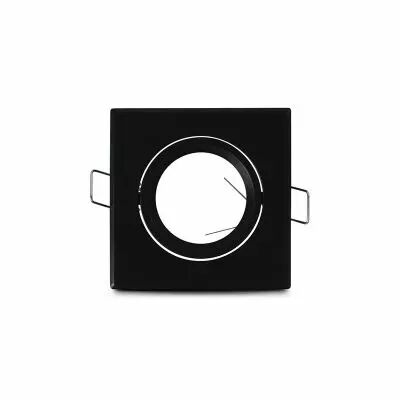 COLLERETTE CARRE SUPPORT DE SPOT 82 X 82MM NOIR ORIENT (100946)