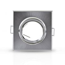 COLLERETTE CARRE SUPPORT DE SPOT 84 X 84MM ARGENT ORIENT (7705)