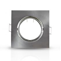 COLLERETTE CARRE SUPPORT DE SPOT 85 X 85MM ARGENT ORIENT  (7707)