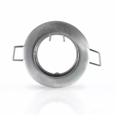 COLLERETTE SUPPORT DE SPOT DIAM 78MM ARGENT FIXE (7709)