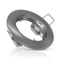 COLLERETTE SUPPORT DE SPOT DIAM 78MM ARGENT FIXE (7709)