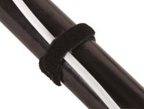 Colliers de serrage à fermeture auto-agrippante - noir - 12,5 x 205mm (10pcs) (ECSB200)