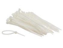 Colliers de serrage en nylon - 2.5 x 100mm - blanc (100pcs) (ECTW100)