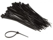 Colliers de serrage en nylon - 2.5 x 100mm - noir (100pcs) (ECTB100)