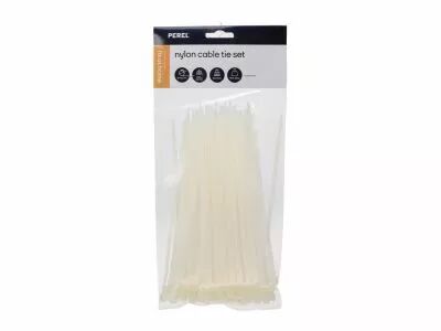 Colliers de serrage en nylon - 4.8 x 190mm - blanc (100pcs) (ECTW200)