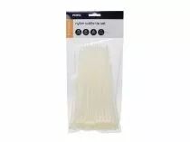 Colliers de serrage en nylon - 4.8 x 190mm - blanc (100pcs) (ECTW200)