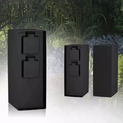 Colonne prises Outdoor Rio IP44 carr� x2 Anthracite (94657)