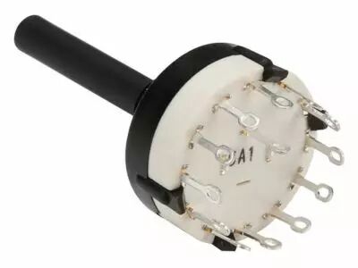 Commutateur rotatif 1 circuit / 12 positions - cosses a souder (8404-1)
