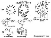Commutateur rotatif 1 circuit / 12 positions - montage ci (8404-1C)