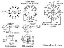 Commutateur rotatif 2 circuits / 6 positions - montage ci (8404-2C)