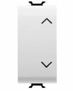Commutateur unipolaire 250v ac - 10ax - symbole su-giu\' - 1 module - blanc - chorus