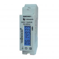 Compteur kwh monophasé pour montage sur rail din - 1 module (EMDIN01)