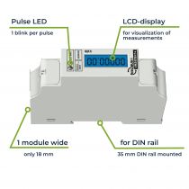 Compteur kwh monophasé pour montage sur rail din - 1 module (EMDIN01)