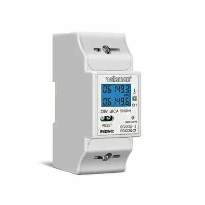 Compteur kwh monophas� pour montage sur rail din - 2 modules (EMDIN02)