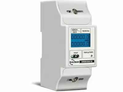 Compteur Kwh Monophas� Pour Montage Sur Rail Din - 2 Modules (VMBKWH18)