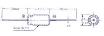 Condensateur chimique axial 1µf / 63v (1A0K)