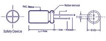 Condensateur chimique radial 22µf / 35v (22J0E)