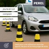 Cone de signalisation jaune/noir 50cm (1189-50)