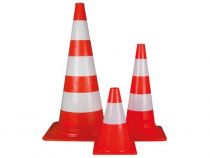 Cone de signalisation rouge/blanc 30cm (1190-30)