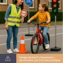 Cone de signalisation rouge/blanc 30cm (1190-30)