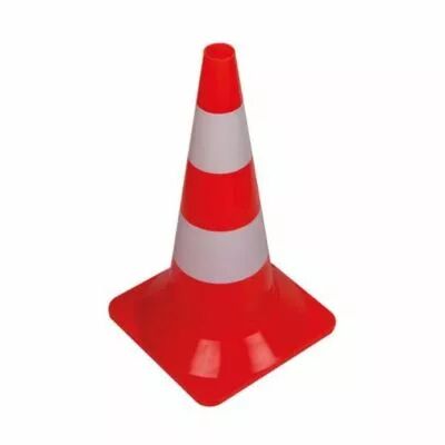 Cone de signalisation rouge/blanc 50cm (1190-50)