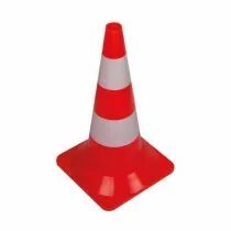Cone de signalisation rouge/blanc 50cm (1190-50)