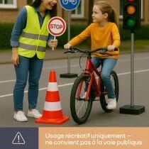 Cone de signalisation rouge/blanc 50cm (1190-50)