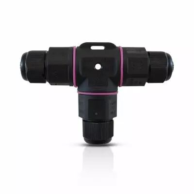 CONNECT ETANCHE FORME T IP68 250V NOIR 3 FILS (7211)