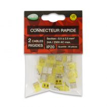 CONNECT RAPIDE 2 FILS RIGIDE POLYBAG PACK DE 20  (7222)