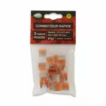 CONNECT RAPIDE 3 FILS RIGIDE POLYBAG PACK DE 20  (72220)
