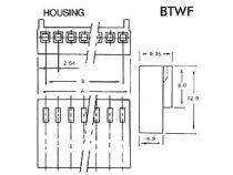 Connecteur avec cable pour ci - femelle - 10 contacts / 20cm (BTWF10)