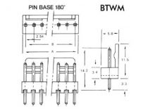 Connecteur avec cable pour ci - male - 10 contacts (BTWM10)