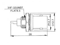 Connecteur bnc femelle pour chassis, connexion a souder (CBNC05)