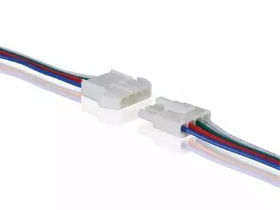 Connecteur connecteur pour flexible led rvb avec c�ble (m�le-femelle) avec c�ble (m�le-femelle) (LCON13)