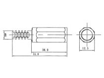 Connecteur d\'alimentation cc femelle  2.1mm x 5.5mm (CD013H)