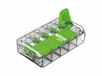 Connecteur d\'&eacute;pissure compact 5 x 0,2 - 4 mm&sup2; pour tous types de fils - vert (WG221425)