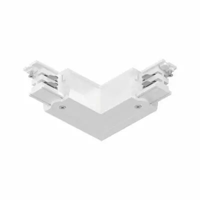Connecteur en L ProRail3 Terre ext Blanc 230V m�tal/plastique 3 phases (91372)
