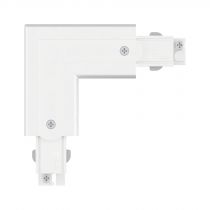 Connecteur en L ProRail3 Terre ext Blanc 230V métal/plastique 3 phases (91372)