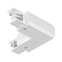 Connecteur en L ProRail3 Terre ext Blanc 230V métal/plastique 3 phases (91373)