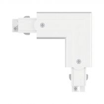 Connecteur en L ProRail3 Terre ext Blanc 230V métal/plastique 3 phases (91373)