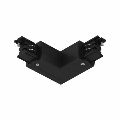 Connecteur en L ProRail3 Terre ext Noir 230V m�tal/plastique 3 phases (91374)